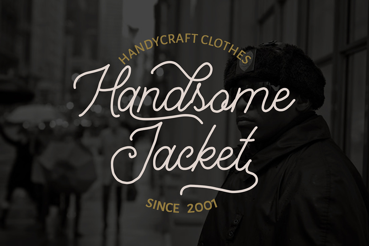 Nattalie Monoline Font preview 3