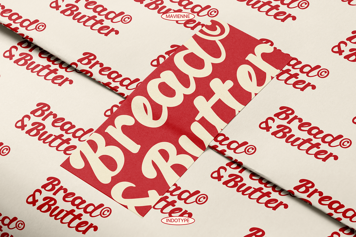 Mavienne - Retro Script Bold Font, a Script Font by Indotype Foundry (Photo 5 of 10)