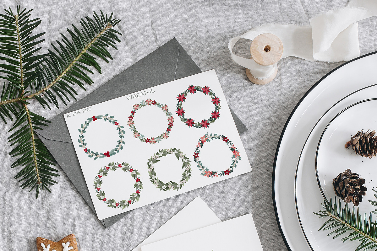 Cozy Christmas pattern & clipart, a Seasonal Illustration by Cozy pattern shop (Photo 8 of 13)