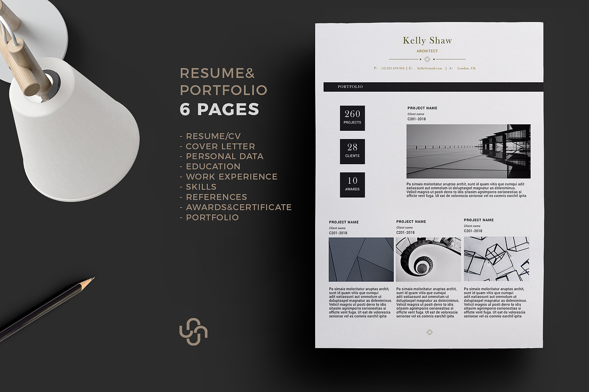 Gamma Resume Template, a Resume Template by Nina Shaw (Photo 5 of 7)