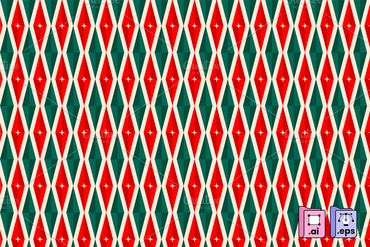 Red Green Christmas Pattern, a Pattern Graphic by MISS CHATZ (Photo 3 of 3)