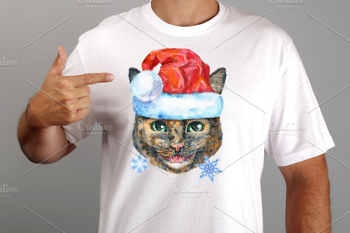 Portraits of tortoiseshell cat, an Animal Illustration by Watercolor fantasy (Photo 3 of 6)