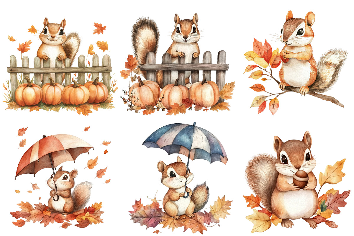 Autumn Eastern Chipmunk Sublimation, an Illustration by CitraGraphics (Photo 4 of 6)