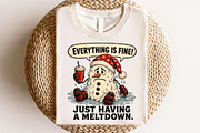 Everything is Fine PNG Christmas PNG, a Seasonal Illustration by CraftArtStudio (Thumbnail 4 of 4)