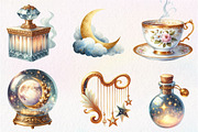 Watercolor Gilded Reverie Clipart, an Illustration by CreationArt (Thumbnail 3 of 5)
