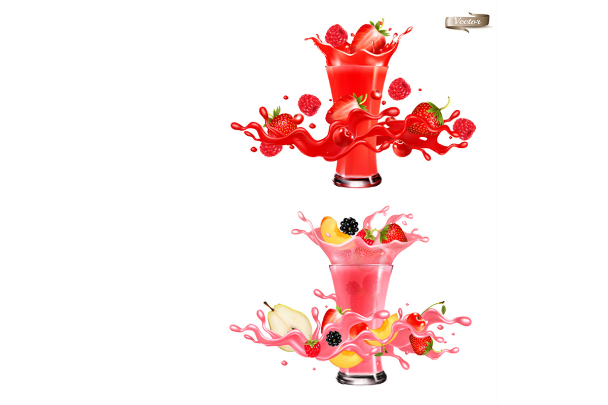 Whole and slice of berries and fruit, an Object Graphic by ecco