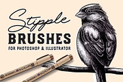 Stipple Brushes Photoshop And AI, a Brush Add-On by GearShift (Thumbnail 1 of 4)
