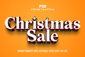 Christmas Sale 3D Text Effect PSD, a Layer Style Add-On by Design Fly