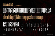 Malevolent - Display Font, a Script Font by Alpaprana (Thumbnail 7 of 9)