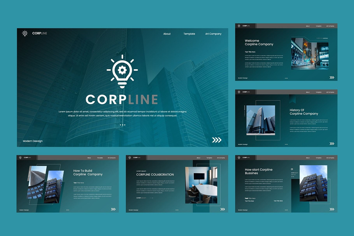 CORPLINE  Business PowerPoint, a Presentation Template by Rizki Herdian (Photo 2 of 6)