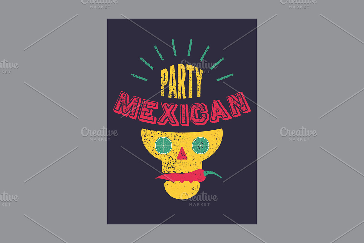 Mexican Party vector poster set., a Food Illustration by PoPaShop (Photo 7 of 9)