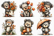 Whimsical Spring Teddy Bear Clipart, an Illustration by Craft Nest (Thumbnail 5 of 11)