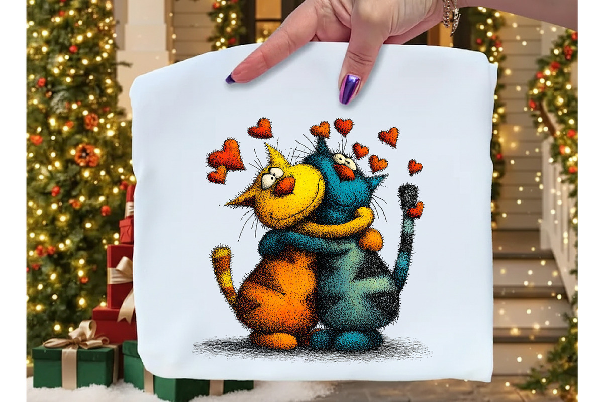 Best Cat Friend, Quirky Cat Clipart, an Illustration by Dream Creation (Photo 6 of 8)