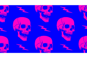 Death Skull. Halloween card, a Texture Illustration by Foxys Graphic