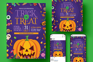 Halloween Trick or Treat Flyer, a Flyer Template by Creativestoree