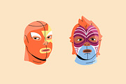 Mexican lucha libre wrestlers set, a Person Illustration by PaperTrident (Thumbnail 6 of 6)