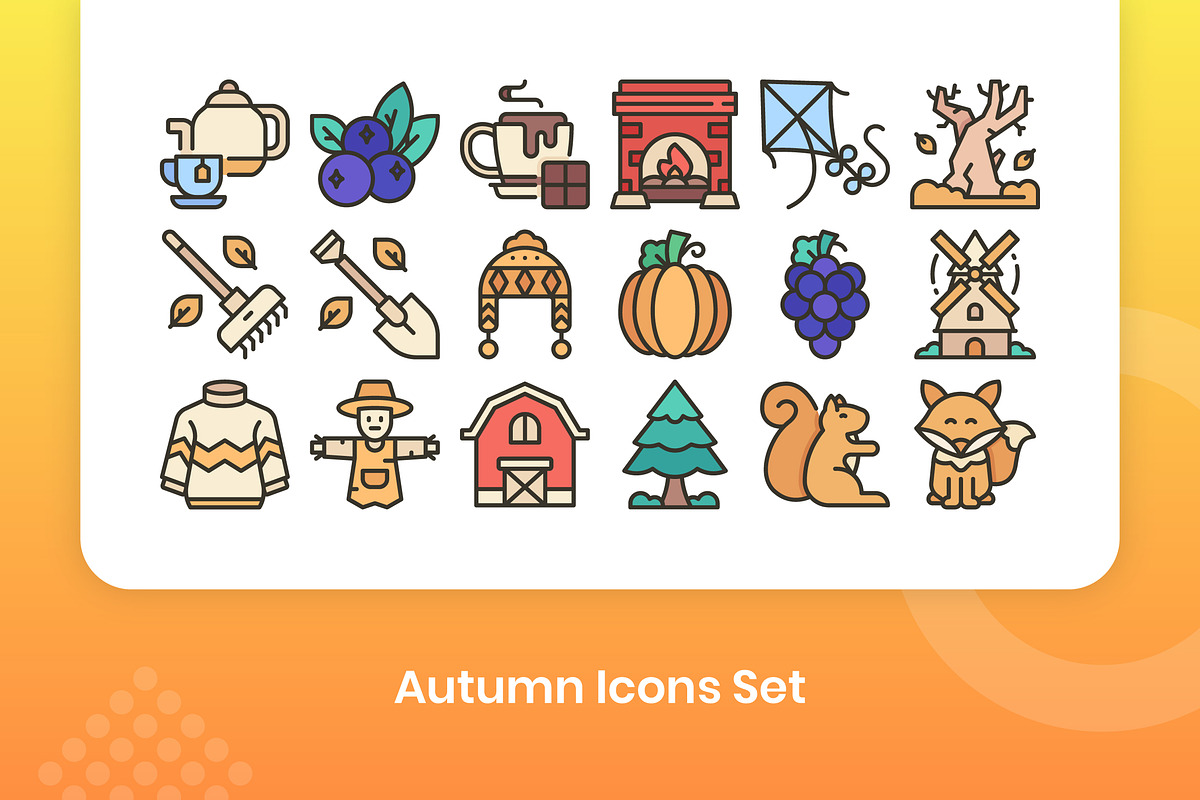 Autumn Icons Set - Filled Line, an Icon by Kmg Design (Photo 3 of 3)