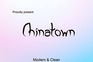 China Town Sans Serif Typeface Font