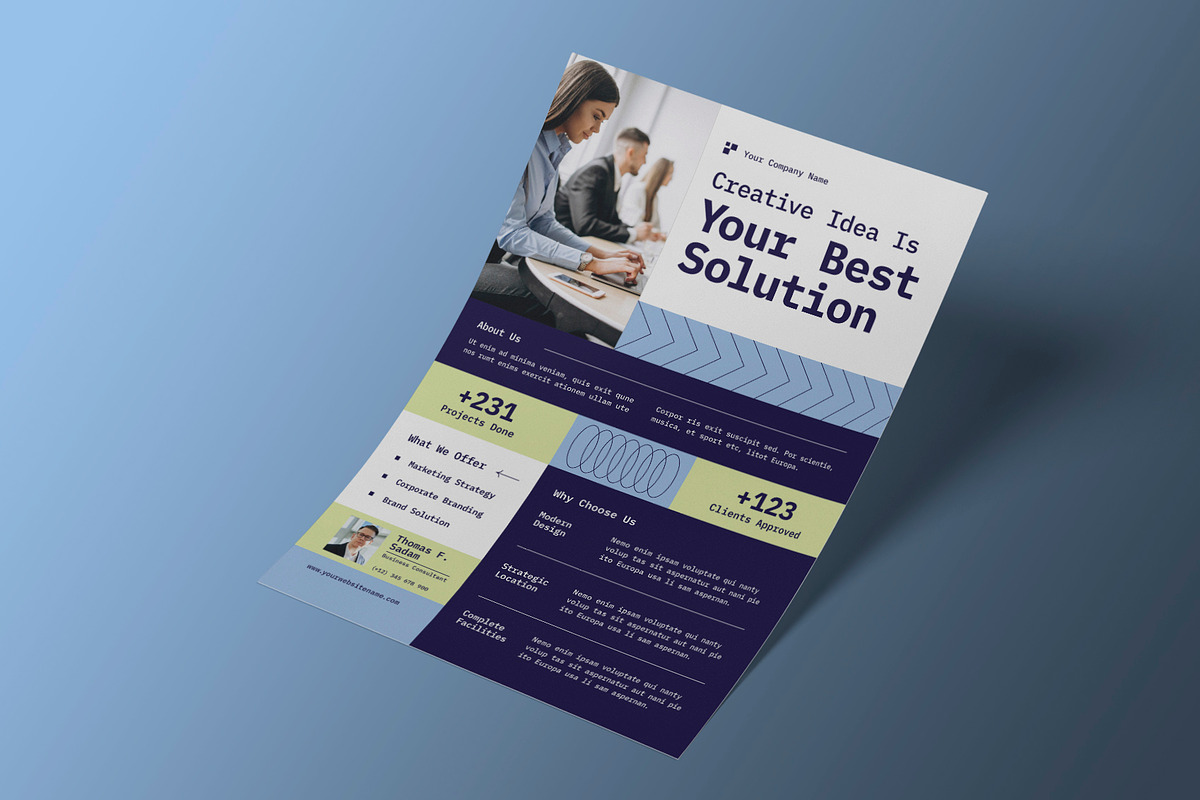 Modern Business Solution Flyer, a Flyer Template by Neermana (Photo 2 of 4)