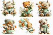 Spring Teddy Bear Clipart Png, an Illustration by Craft Nest (Thumbnail 3 of 11)