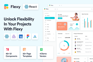 Flexy React Admin Dashboard Template, a React Template by WrapPixel
