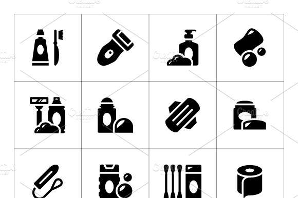 Set Icons Of Hygiene