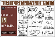 Rustic Sign SVG Bundle, an Illustration by Craft House SVG (Thumbnail 1 of 2)