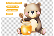 Watercolor Honey Bee Clipart Bundle, an Illustration by TatiMockup (Thumbnail 4 of 4)