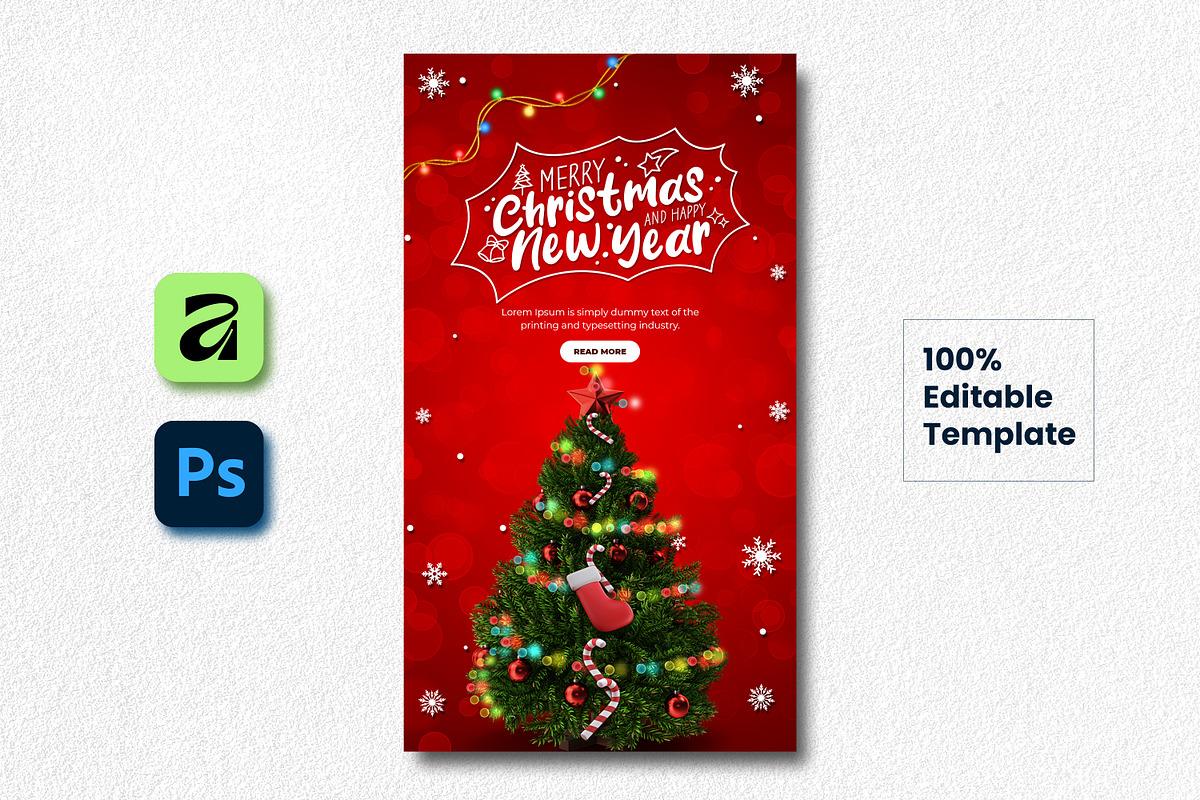 Merry-Christmas-facebook-Instagram-S, a Social Media Template by creative-mint (Photo 1 of 2)