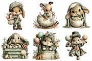 Whimsical Easter Bunny Clipart, an Illustration by Daily.Designs (Thumbnail 8 of 8)