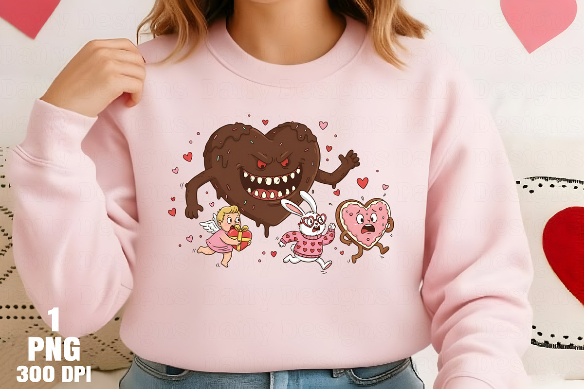 Angry Valentine Chocolate Monster PN, an Illustration by Daily.Designs (Photo 1 of 4)