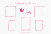 Pink Frames Watercolor Hand Drawn, an Object Graphic by Solo Art Original (Thumbnail 4 of 9)