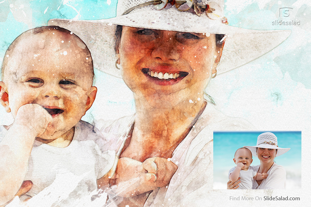 #1 Watercolor Photoshop Mock-ups, an Action Add-On by SlideSalad (Photo 27 of 44)
