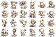 Whimsical Spring Ladybug Clipart, an Illustration by designcity5 (Thumbnail 2 of 5)