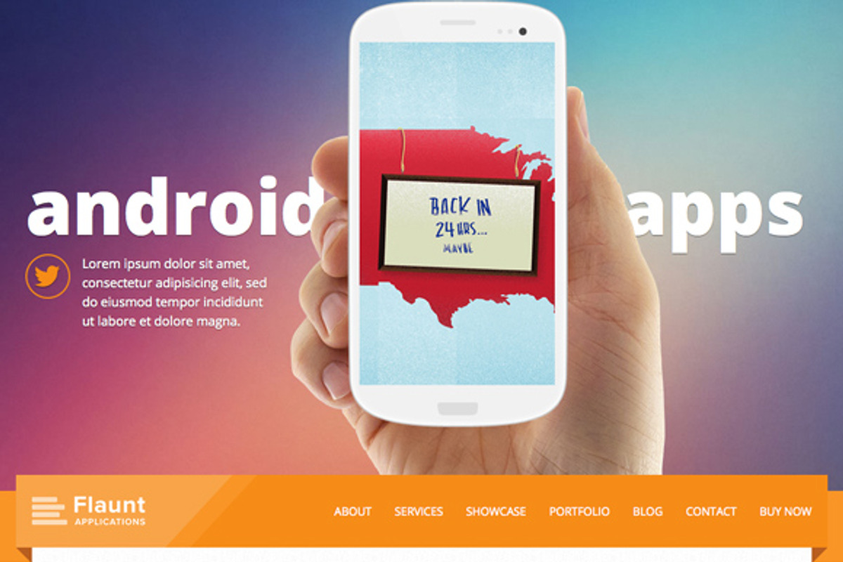 Flaunt - Parallax HTML5 Landing Page, an App Template by imithemes (Photo 2 of 4)