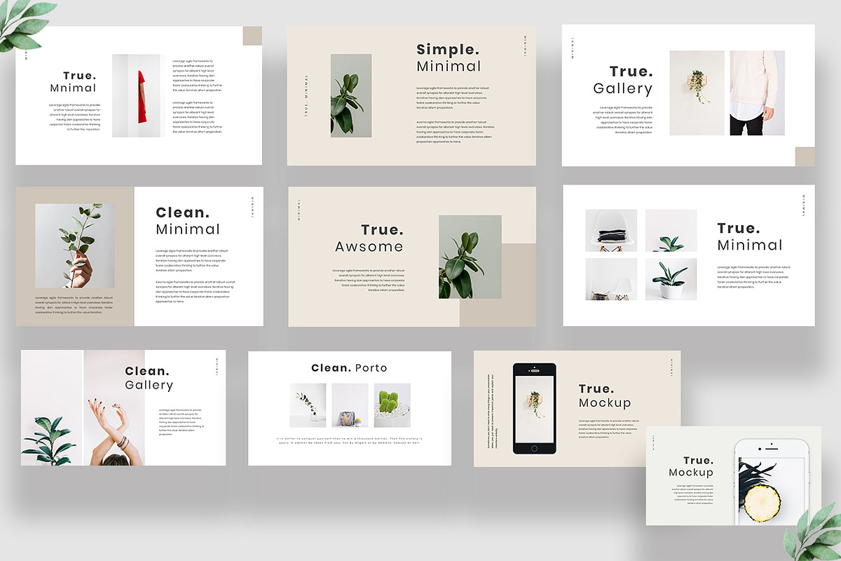 True. Minimal Powerpoint, a Presentation Template by Infinity Vector Studio