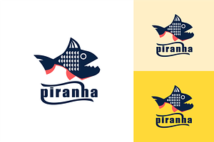 Piranha Logo, a Branding & Logo Template by zaqilogo