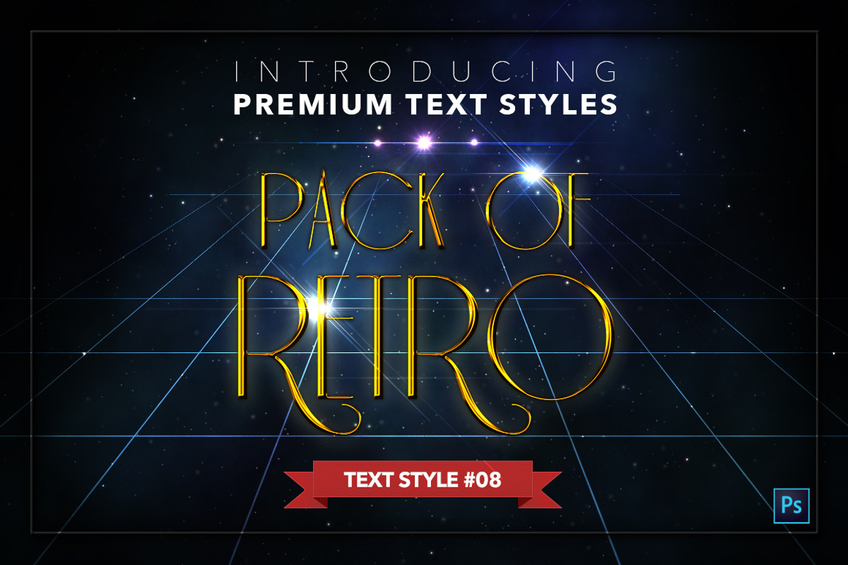 Retro #1 - 20 Text Styles, a Layer Style Add-On by Jonas Stensgaard (Photo 9 of 23)