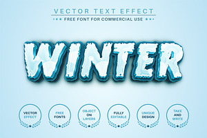 Winter - Editable Text Effect