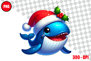 Christmas Whale Clipart Bundle Files, an Animal Illustration by taramija (Thumbnail 26 of 26)
