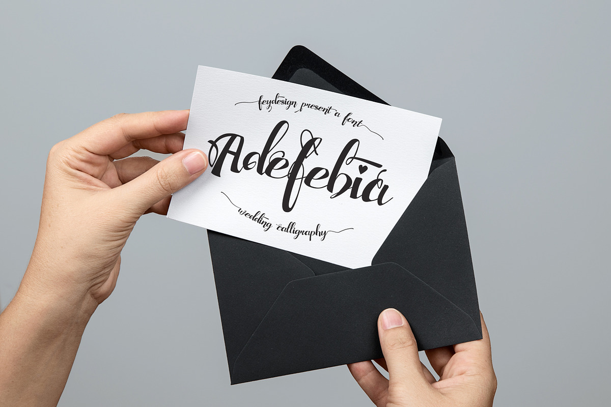 Adefebia Wedding Script Font preview 4