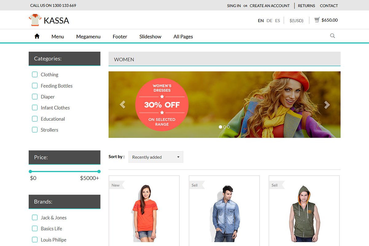 Kassa Ecommerce Responsive Template, a Bootstrap Template by sanjay104030 (Photo 2 of 5)