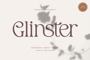 Glinster, a Serif Font by ToniStudio