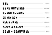 NOPE Font Family, a Sans Serif Font by Midnight Grim (Thumbnail 4 of 8)