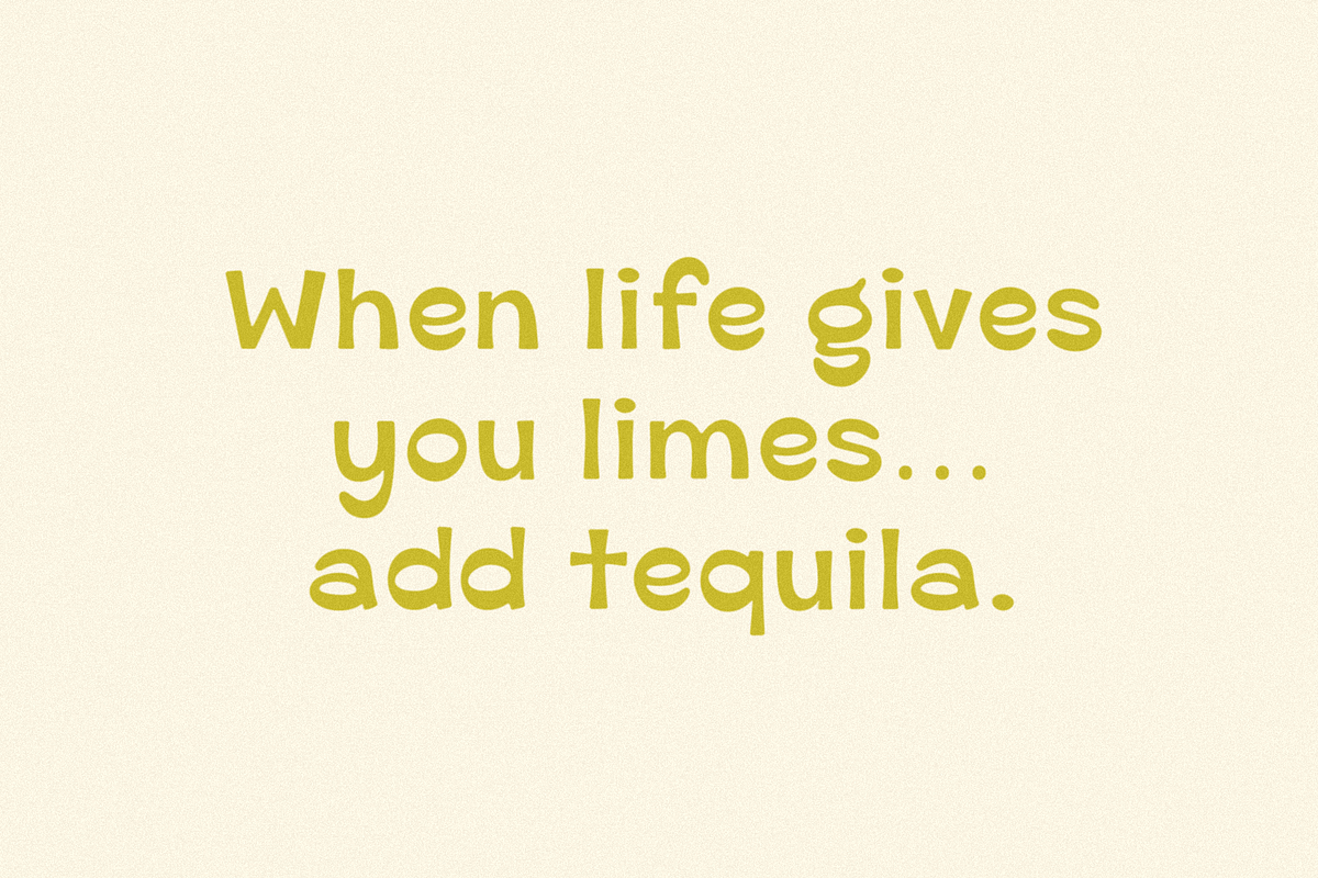Tequila, a Sans Serif Font by Bruised Goods (Photo 4 of 6)