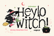 Heylowitch - Playful Halloween Font, a Handwritten Font by figuree studio (Thumbnail 1 of 10)