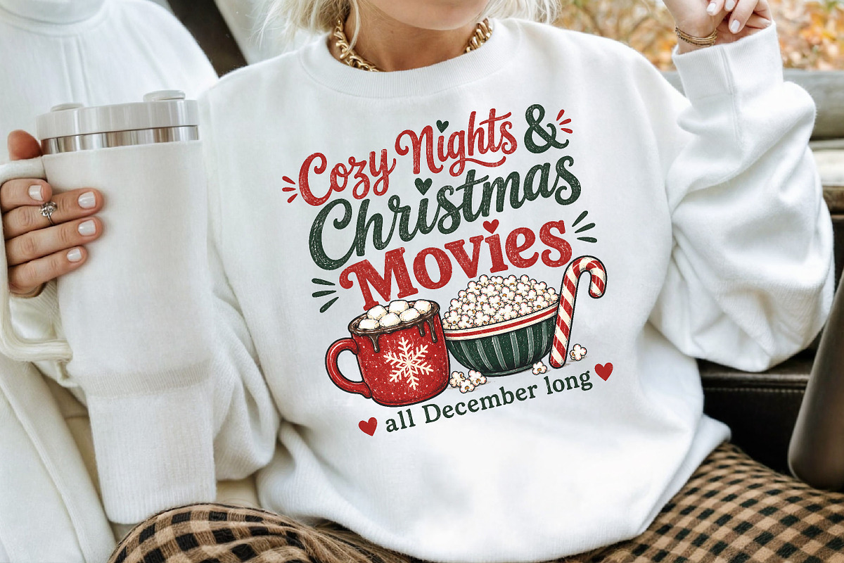 Cozy Nights & Christmas Movie Design, a Seasonal Illustration by Creative Art (Photo 3 of 3)