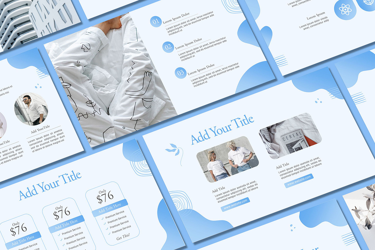 Baby Blue Powerpoint Template, a Presentation Template by SKY CREATION (Photo 1 of 6)