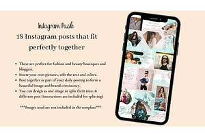 Instagram Puzzle, Canva Template