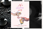 Birthday Invitation Templates, an Invitation Template by Pixels By V (Thumbnail 5 of 6)